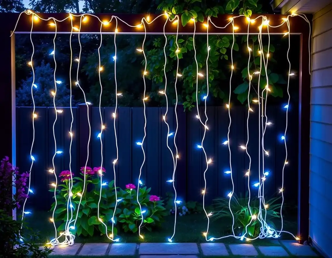 Solar Fairy Curtain Lights for Outdoor Decor