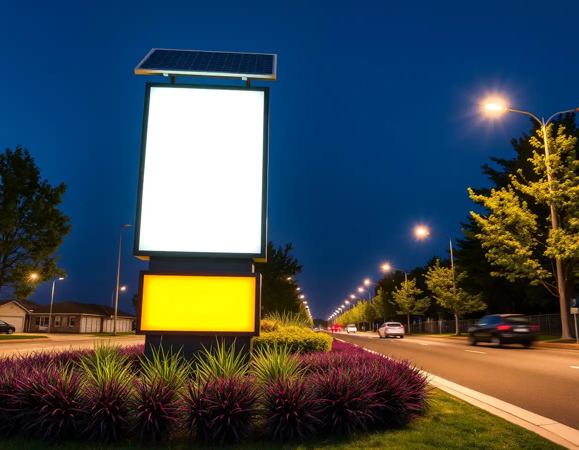 Solar sign board lights outdoor
