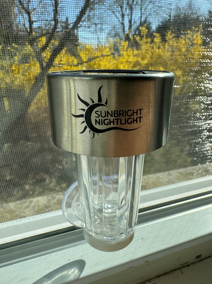 1. Sunbright Nightlight — Best True Solar Pick