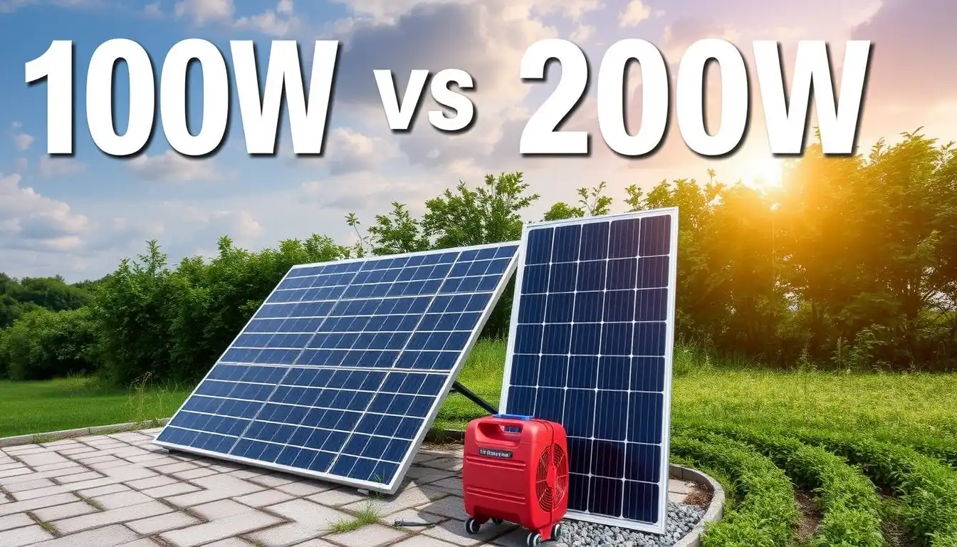 100W VS 200W SOLAR PANELS