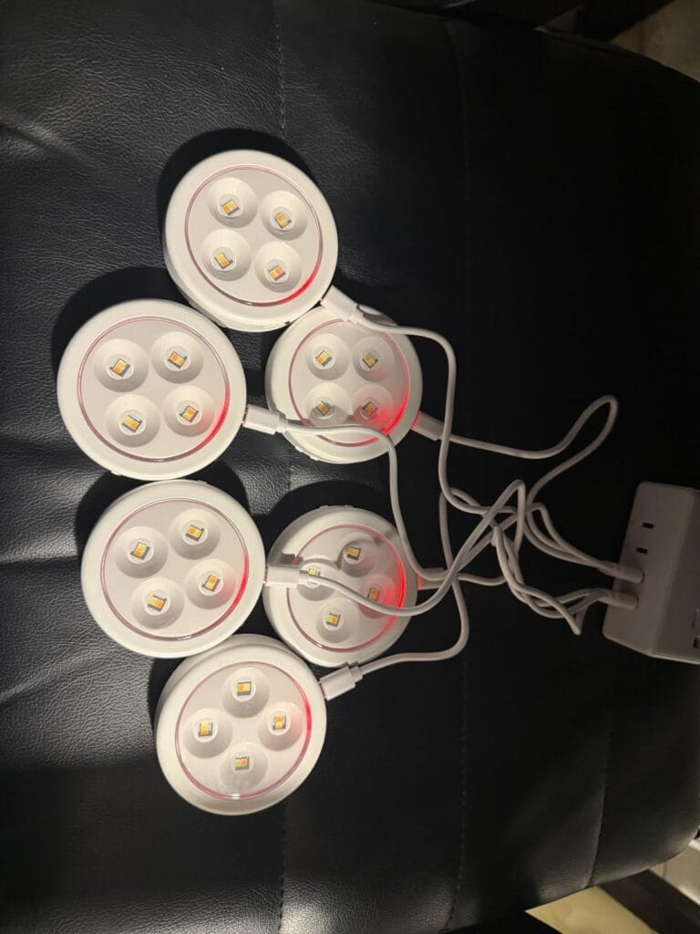 5. EZVALO 4-Pack Puck Light with Charging Station — Best Budget Multi-Pack