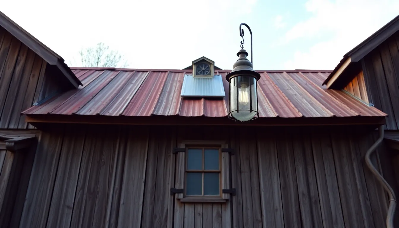 Antique Vintage Solar Barn Light