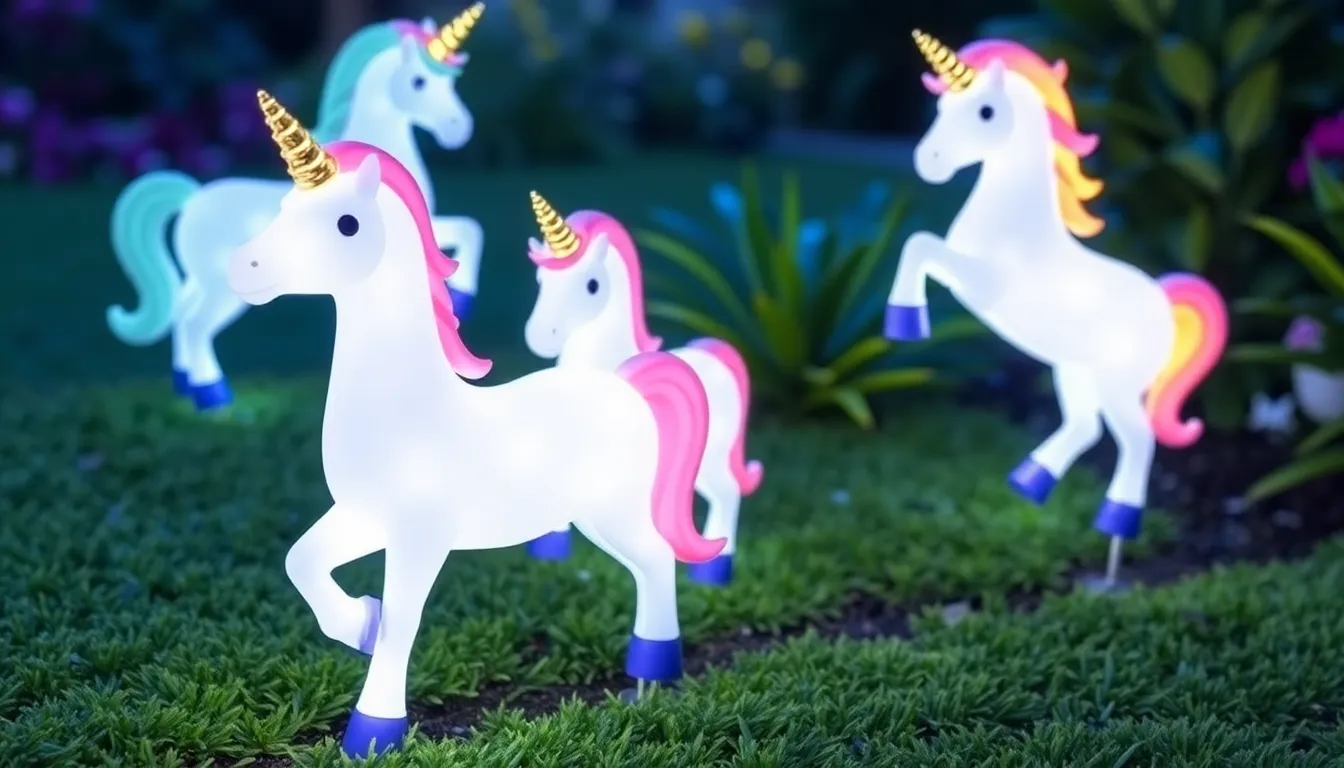 Solar Unicorn Garden Lights For Kids