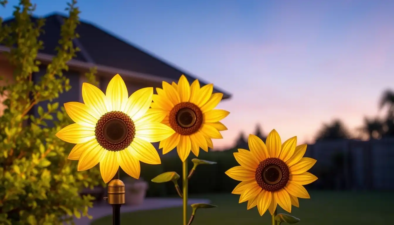 Solar sunflower light