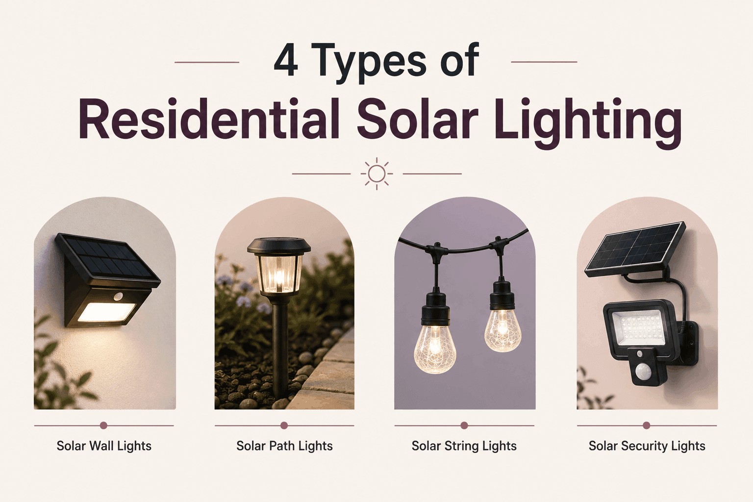 4 Types of Residential Solar Lighting