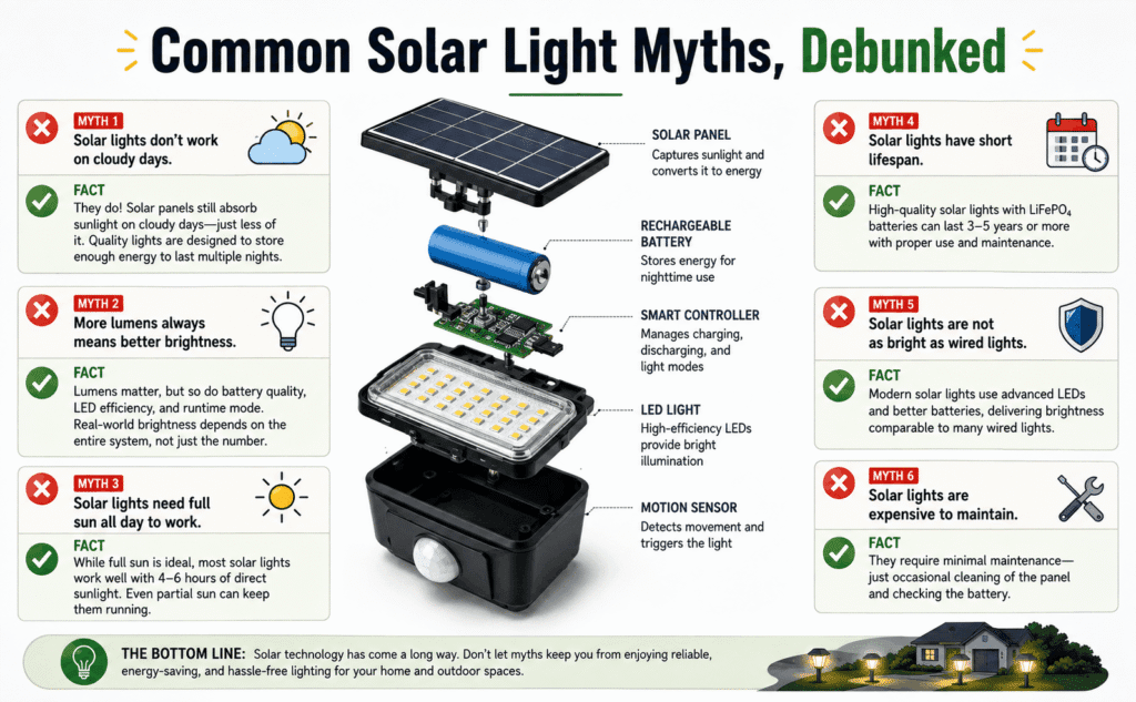 Common Solar Light Myths, Debunked