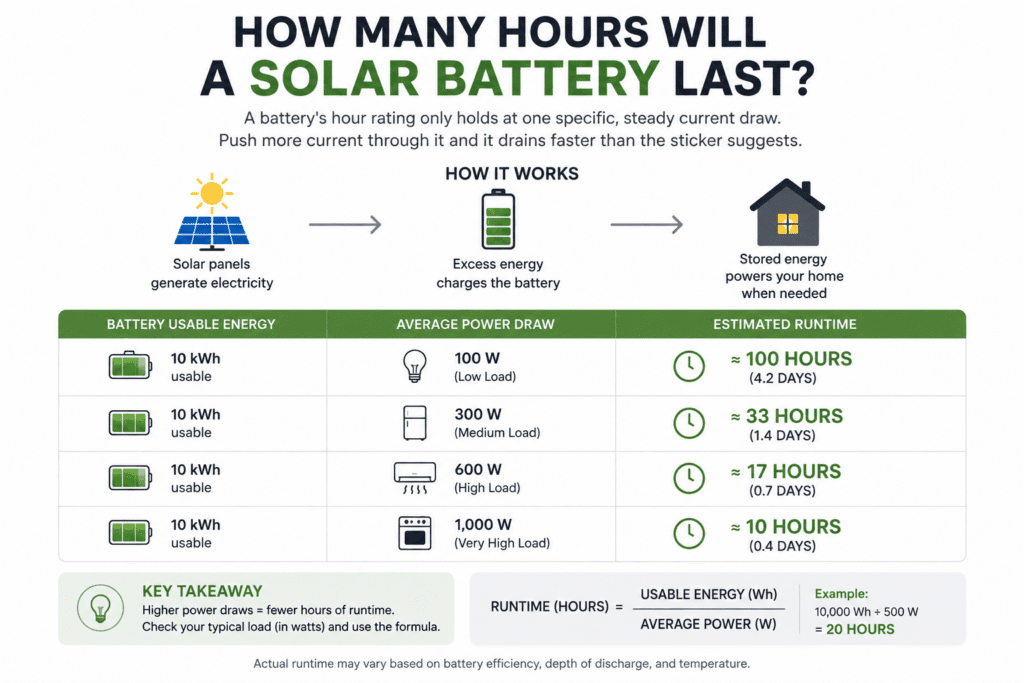 How Many Hours Will a Solar Battery Last