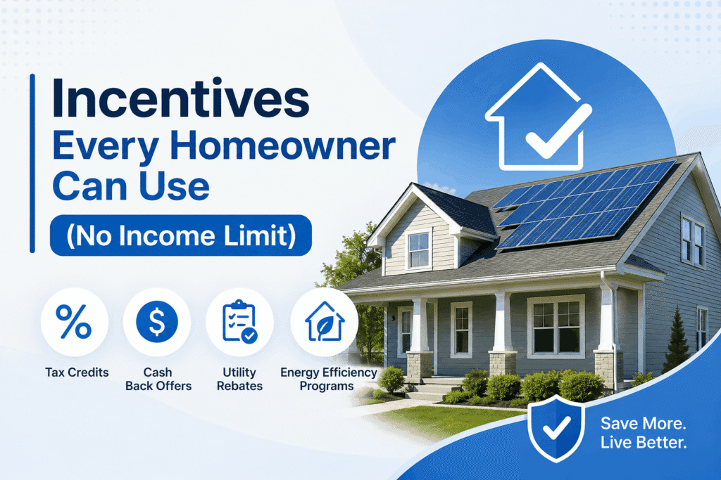 Incentives Every Homeowner Can Use (No Income Limit)