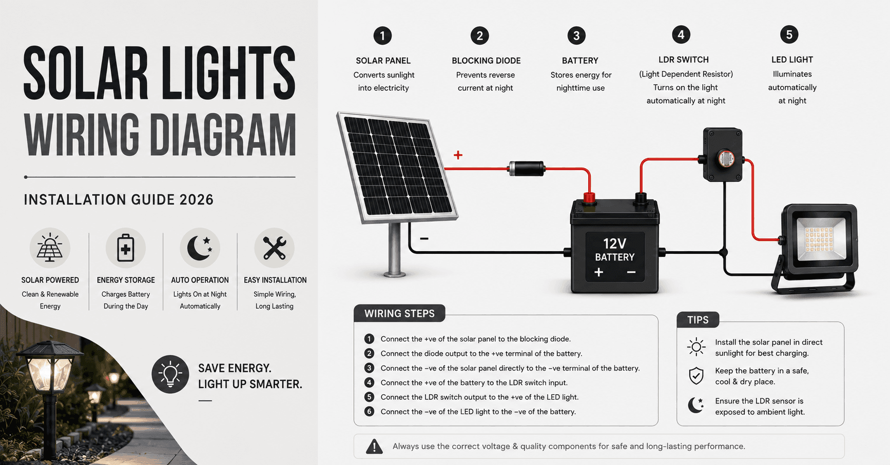 Solar Lights Wiring Diagram Installation Guide 2026
