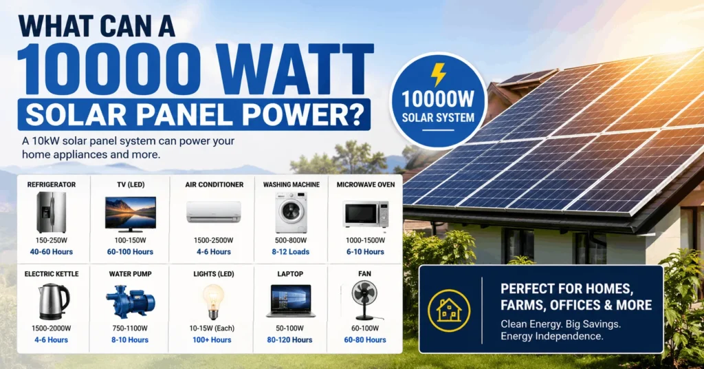 What a 10,000W Panel Can Power