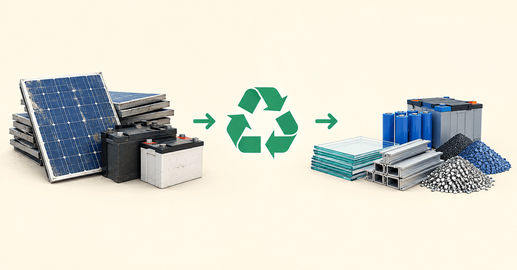 How to Recycle Old Solar Panels and Batteries