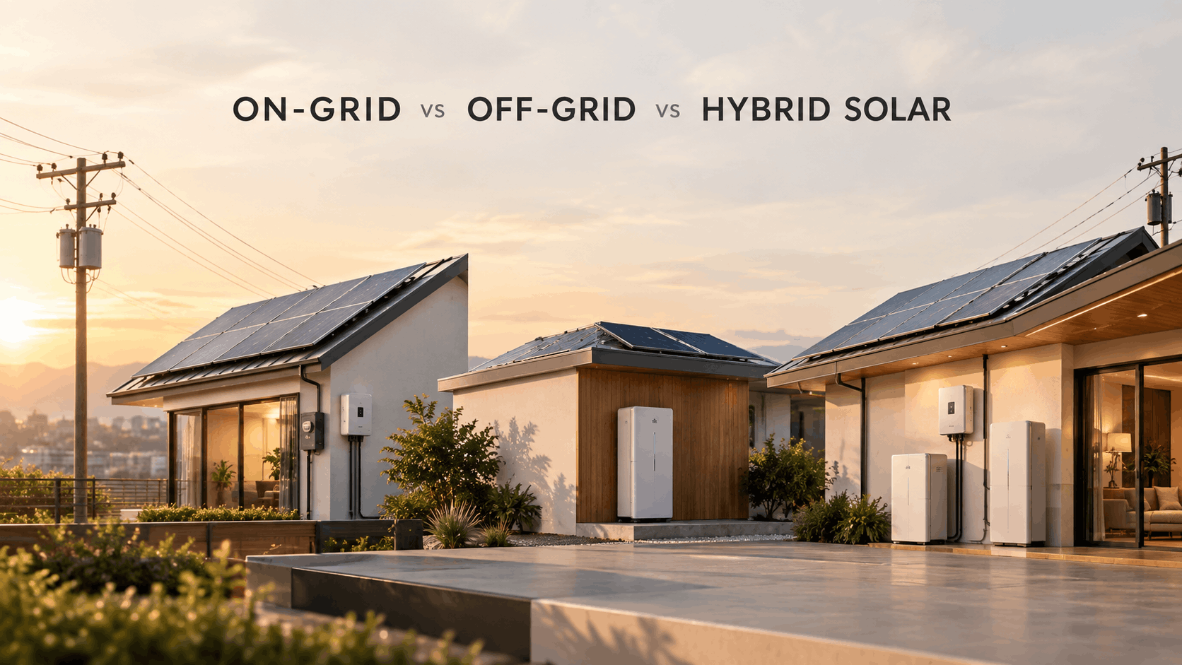 On-Grid vs Off-Grid vs Hybrid Solar
