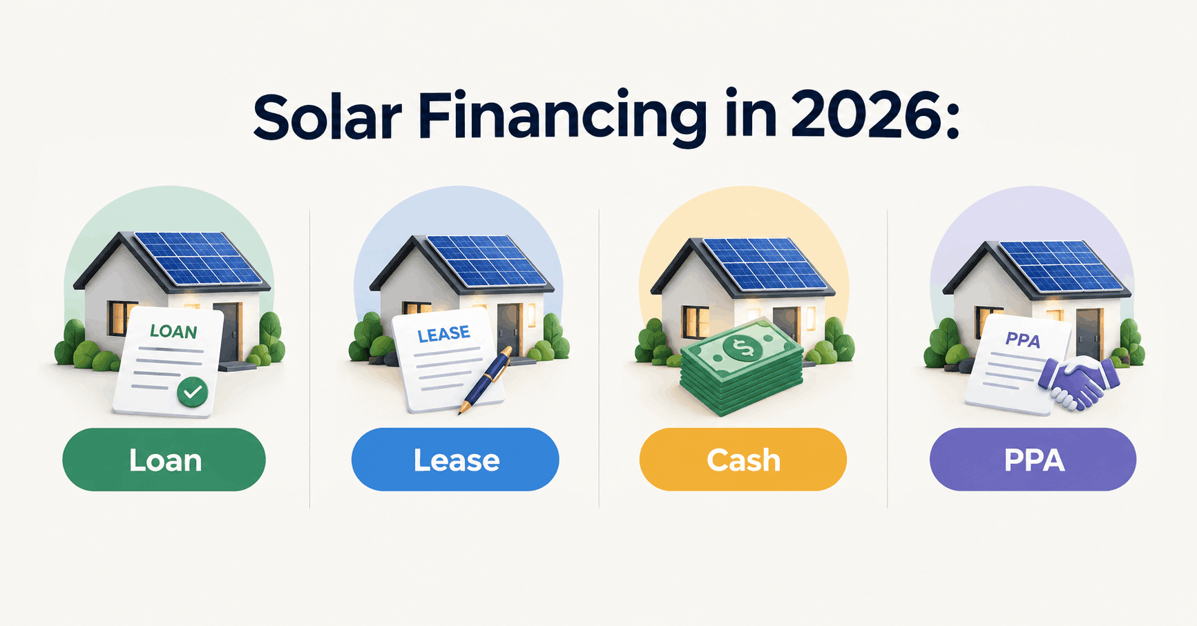 Solar Financing in 2026 Loan vs. Lease vs. Cash vs. PPA