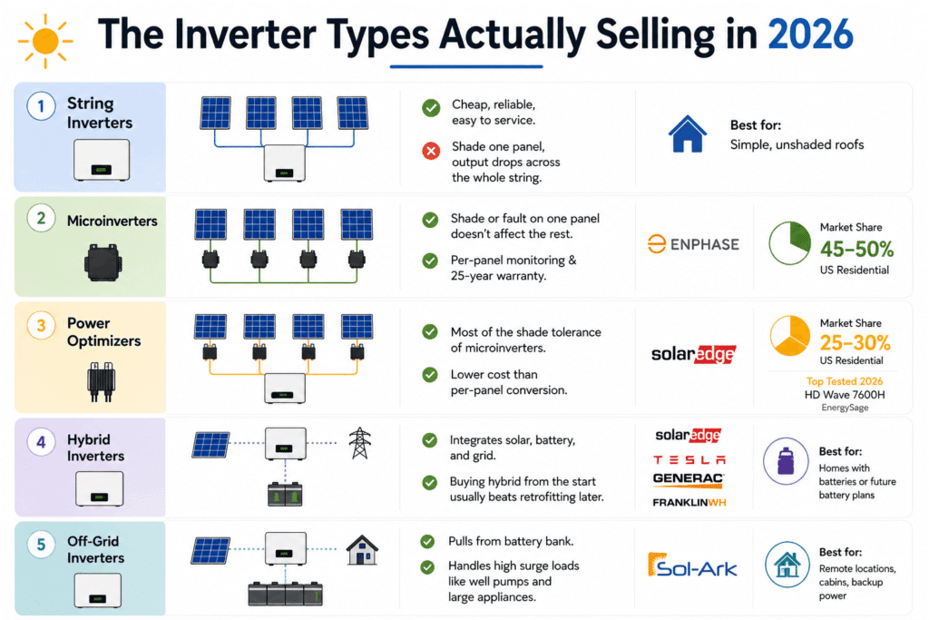 The Inverter Types Actually Selling in 2026