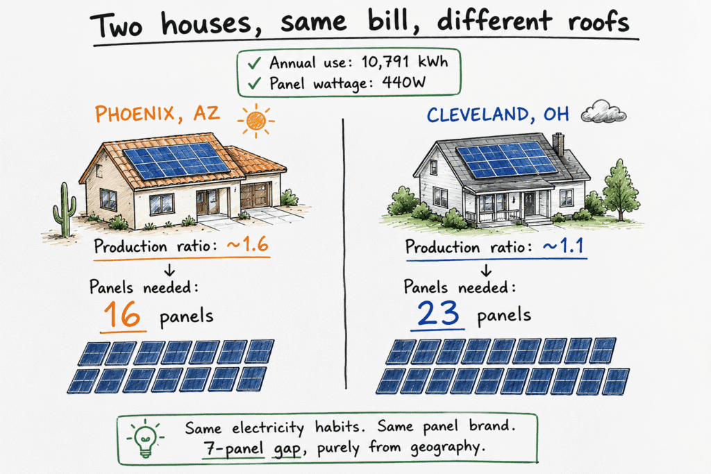Two houses, same bill, different roofs