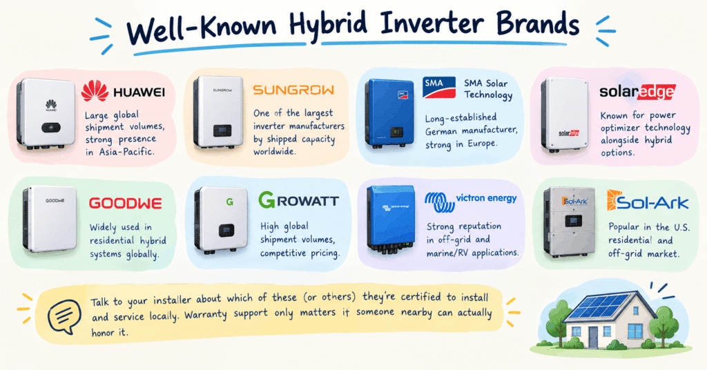Well-Known Hybrid Inverter Brands