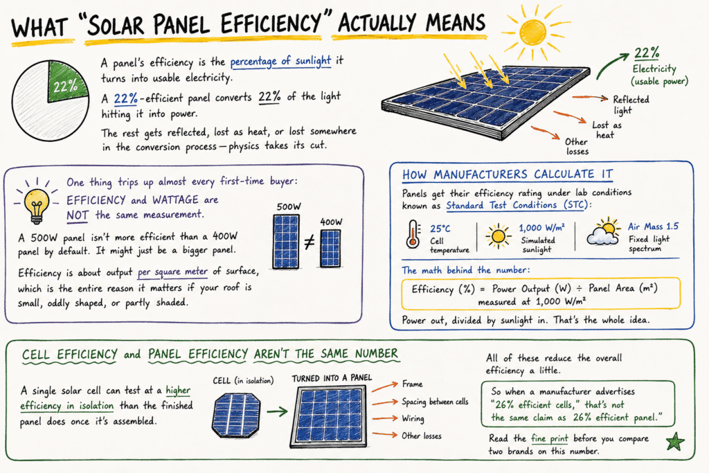 What Solar Panel Efficiency Actually Means